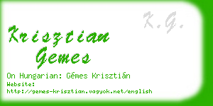 krisztian gemes business card
